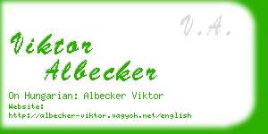 viktor albecker business card